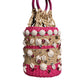Multicolor Bucket Raffia Seashells Crystals Handbag Bag