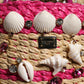 Multicolor Bucket Raffia Seashells Crystals Handbag Bag