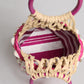Multicolor Bucket Raffia Seashells Crystals Handbag Bag