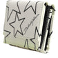White Leather Trifold DG Star Print Card Holder Wallet