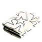 White Leather Trifold DG Star Print Card Holder Wallet
