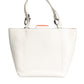White Leather #DG BEATRICE Top Handle Tote Bag