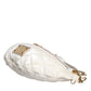 White Quilted Logo Plaque Belt Waist Fanny Pack Bag