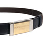 Blue Brown Leather Buckle Reversible Belt