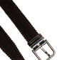 Brown Velvet Metal Buckle Classic Belt