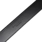 Silver Leather Classic Metal Logo Buckle Belt