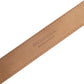Metallic Yellow Leather Metal Logo Buckle Belt
