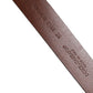 Brown Leather Classic Metal Logo Buckle Belt