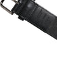 Black Leather Classic Metal Logo Buckle Belt