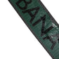 Green Black Classic Metal Logo Buckle Belt