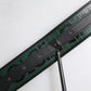 Green Black Classic Metal Logo Buckle Belt