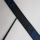 Black Blue Polyester Printed Metal Buckle Belt