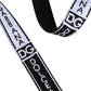Black White Printed Metal Logo Buckle Belt
