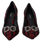 Red Black Tweed DG Amore Heels Pumps Shoes