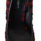 Red Black Tweed DG Amore Heels Pumps Shoes