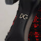 Red Black Tweed DG Amore Heels Pumps Shoes