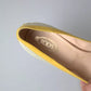 Yellow Off White Peep Toe Heels Pumps Shoes