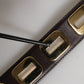 Dark Brown Leather Gold Rotating Buckle Belt