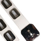 White Leather Gold Tone Rotating Buckle Belt