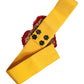 Yellow Stretch Wide Waist Heart Embellished Belt