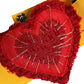Yellow Stretch Wide Waist Heart Embellished Belt