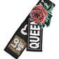 Black Stretch Multicolor Embellished Waist Belt