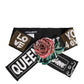 Black Stretch Multicolor Embellished Waist Belt