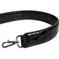Black Alligator Leather Bag Shoulder Strap