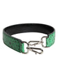 Black Green Exotic Leather Bag Shoulder Strap