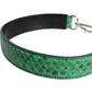 Black Green Exotic Leather Bag Shoulder Strap