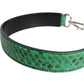 Black Green Exotic Leather Bag Shoulder Strap