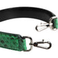Black Green Exotic Leather Bag Shoulder Strap
