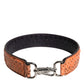 Black Beige Exotic Leather Bag Shoulder Strap