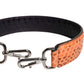 Black Beige Exotic Leather Bag Shoulder Strap
