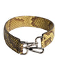 Yellow Exotic Leather Bag Shoulder Strap
