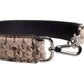 Black Cream Exotic Leather Bag Shoulder Strap