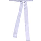 White Waist Ribbon Wide Bow Logo Belt