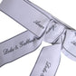 White Waist Ribbon Wide Bow Logo Belt