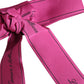 Pink Waist Ribbon Wide Bow Logo Belt