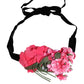 Multicolor Floral Applique Detail Tie Belt