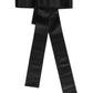 Black Satin Wide Waist Belt