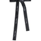 Black Waist Ribbon Wide Bow Logo Belt