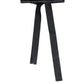 Black Waist Ribbon Wide Bow Logo Belt