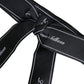 Black Waist Ribbon Wide Bow Logo Belt
