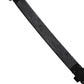 Black Leather Daisy Crystal Embellish Waist Belt