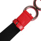 Black Red Nylon DG Metal Waist Buckle Belt