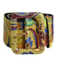 Multicolor Floral Jacquard Wide Waist Belt