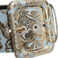 Multicolor Floral Jacquard Wide Waist Belt