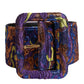 Multicolor Floral Jacquard Lurex Wide Waist Buckle Belt