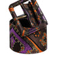 Multicolor Floral Jacquard Lurex Wide Waist Buckle Belt